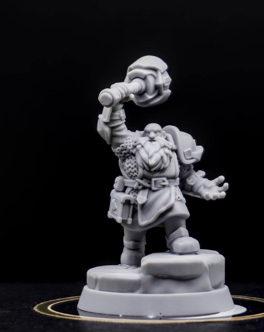 Thunderhand Dwarf Cleric – 32mm Miniature