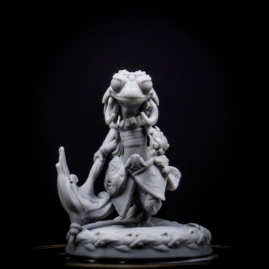 Jungle Gecko Arcanist – 32mm Fantasy Miniature