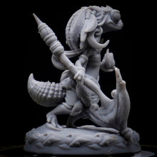 Jungle Gecko Arcanist – 32mm Fantasy Miniature